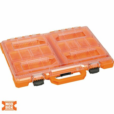 Klein Tools MODbox Component Box, Impact-Resistant Polymers, Orange, 22 in W x 17 in D x 3 in H 54807MB